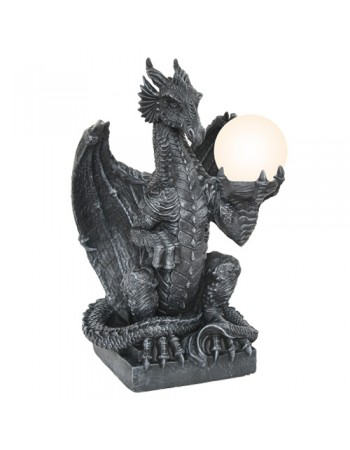 Dragon Lamp with Glowing Orb