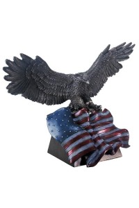 American Bald Eagle American Flag Statue