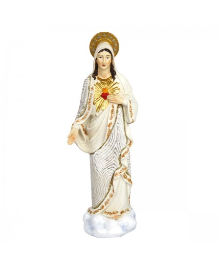 Immaculate Heart of Mary White Catholic Statue