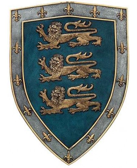 3 Lions Medievel Knights Shield Plaque