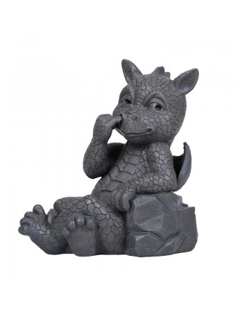 Nose Picker Dragon Garden Statue