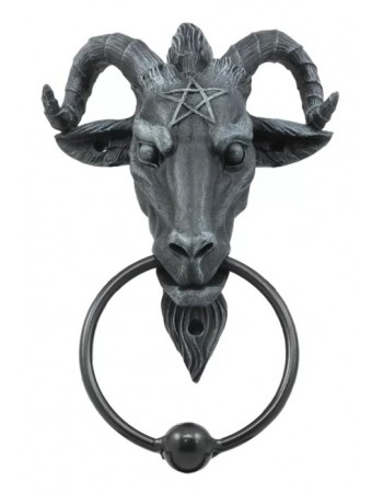 Baphomet Occult Door Knocker with Pentagram