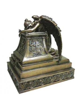 Mourning Angel Bronze Memorial Urn