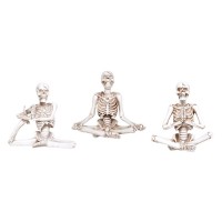 Yoga Skeletons Set of 3 Statues