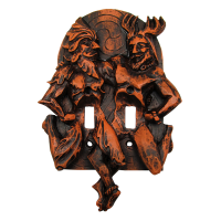 Green Man and Horned God Double Switchplate