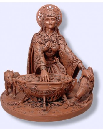 Cerridwen Cauldron 8.5 Inch Celtic Goddess Statue