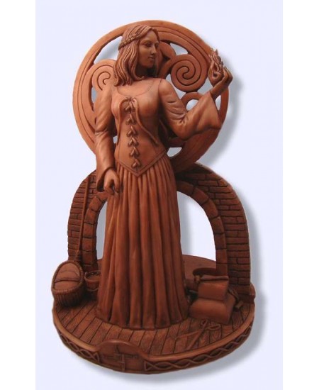Brigit Goddess of the Hearth Candle Holder Statue