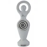 Spiral Goddess White Stone Finish Altar Statue