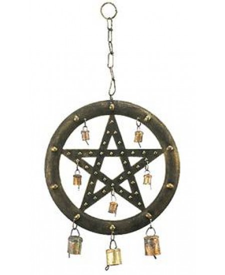 Pentacle Wind Chime with Bells