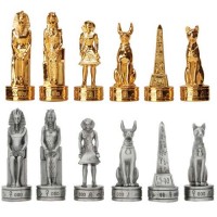 Egyptian Pewter Chess Set