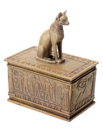 Bastet Sandstone Color Resin 5 Inch Box