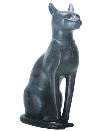 Bastet Antique Bronze Finish Cat Goddess Statue