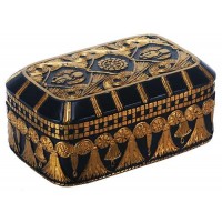 Scarab and Lotus Egyptian Revival Trinket Box