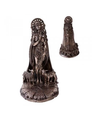 Brigid Bronze Finish Celtic Goddess Statue