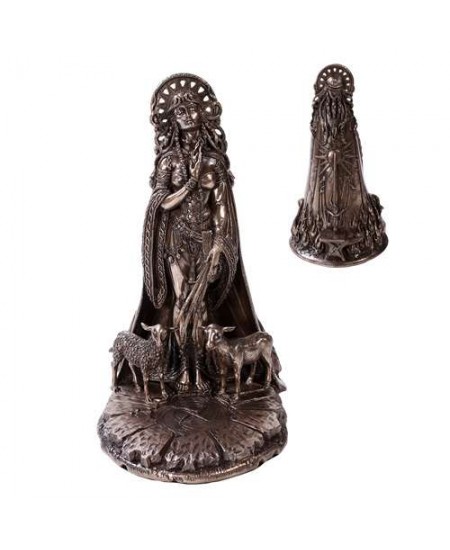 Brigid Bronze Finish Celtic Goddess Statue