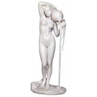 Aquarius, Greek Water Nymph White Marble Statue