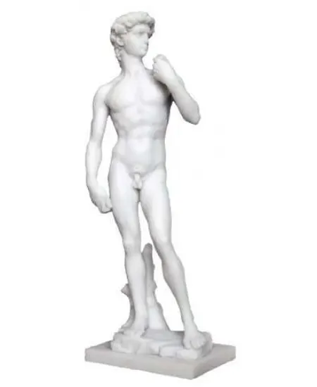 David by Michelangelo White Marble Statue