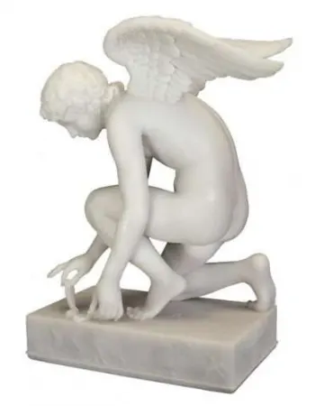 Cupid with Butterfly Chaudet Marble Statue