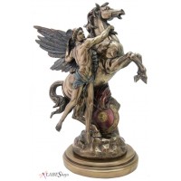 Perseus and Pegasus Greek Hero Bronze Statue