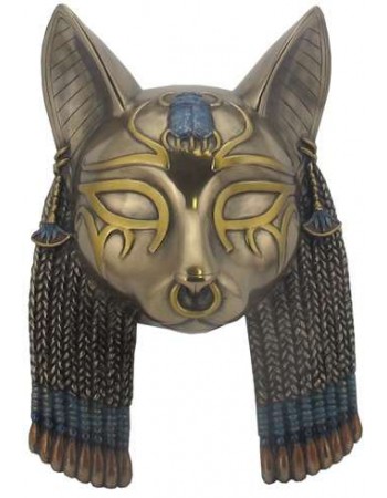 Bastet Egyptian Cat Goddess Mask Wall Plaque