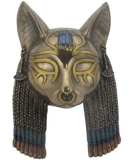 Bastet Egyptian Cat Goddess Mask Wall Plaque