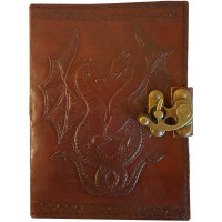 Double Dragon Leather Journal with Latch
