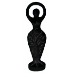 Spiral Goddess Black Stone Finish Altar Statue