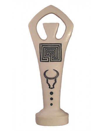 Labyrinth Lord White Stone Finish Altar Statue